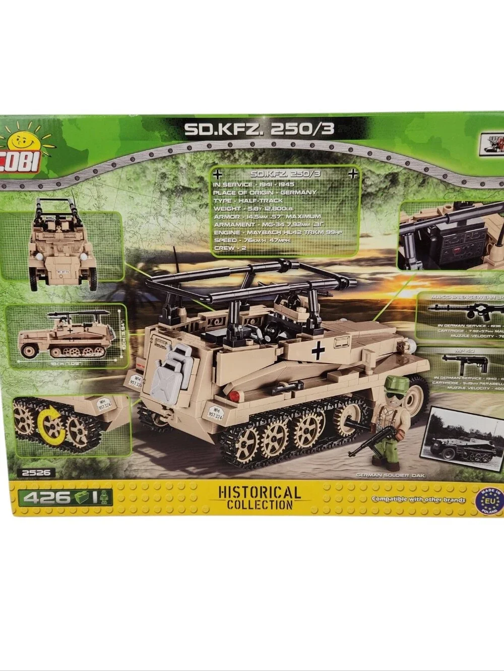 Cobi Historical Collection German SD KFZ 250/3 Halftrack Building Block Set 2526